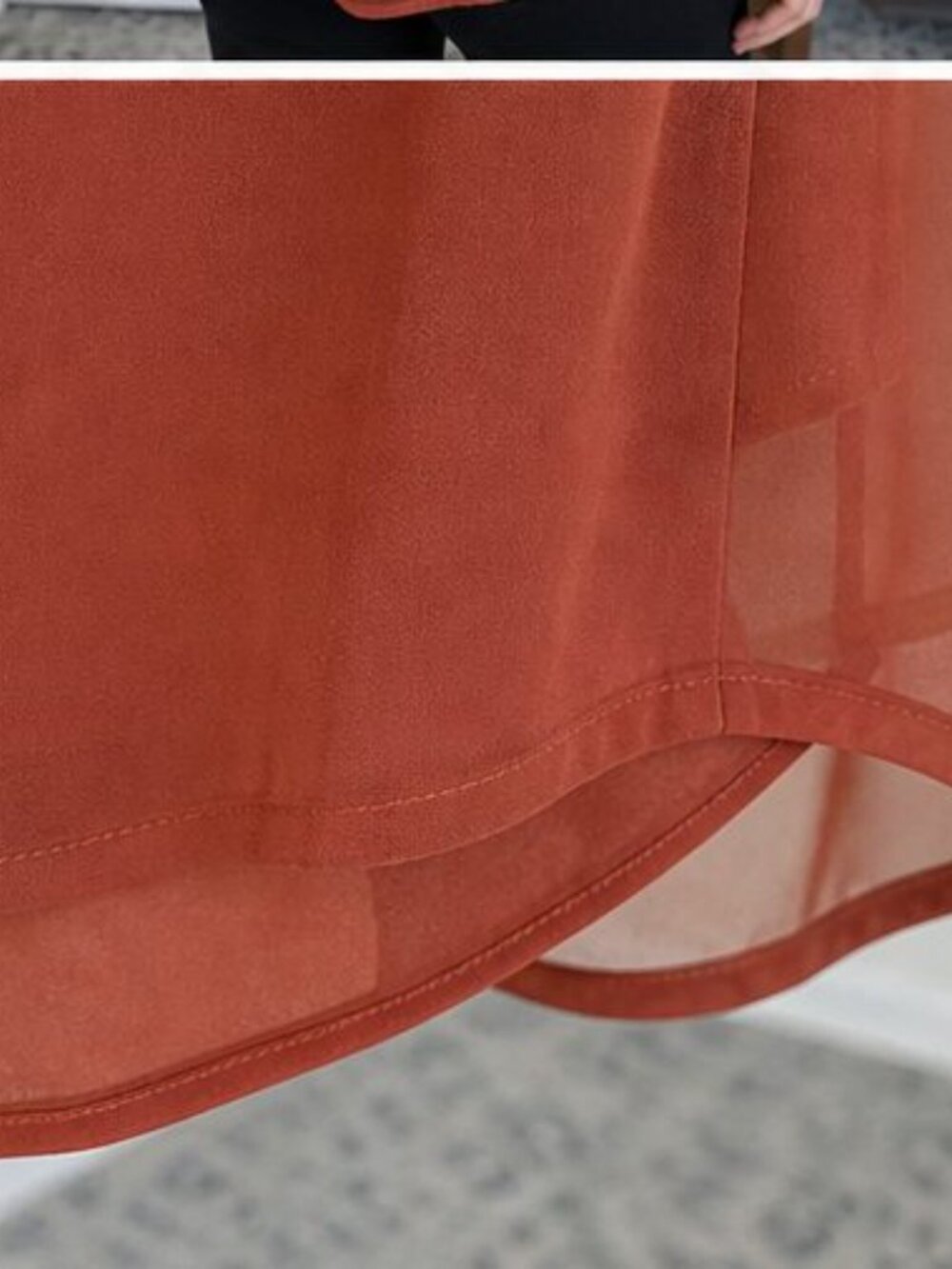 Rust Ruffle Blouse - Picture 6 of 6